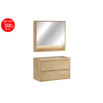 Comad SET-VOC B CREMONA 80CM MC Kúpeľňová zostava 80 cm s doskou a zrkadlovou skrinkou