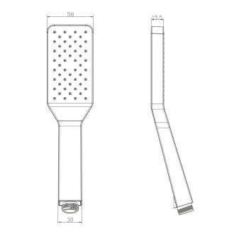 Ručná sprcha so samočistiacim systémom, 240mm, ABS/chróm 1204-30