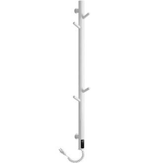 CERANO - Elektrický sušiak uterákov Ramus, s displejom - 160W - biela lesklá - 1400x30 mm