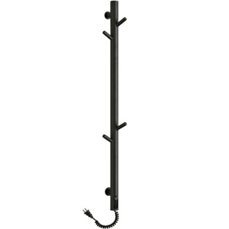 CERANO - Elektrický sušiak uterákov Ramus, s displejom - 160W - čierna štruktúrovaná matná - 1400x30 mm