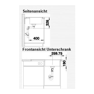 Blanco ZENAR 5S-F 523862 drez s odkvapom, drez vpravo aluminium drez do roviny