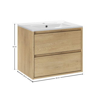 Comad SET-VOC 60CM LAVA Kúpeľňová zostava 60 cm s nábytkovým umývadlom Lava