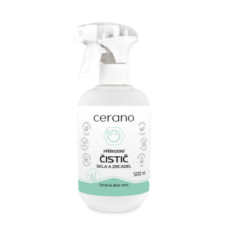 CERANO - Prírodný čistiaci prostriedok na sklá a zrkadlá - čerstvá aloe vera - 500 ml