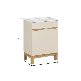 Comad SET-BAC 60CM LAVA Kúpeľňová zostava 60 cm s nábytkovým umývadlom Lava