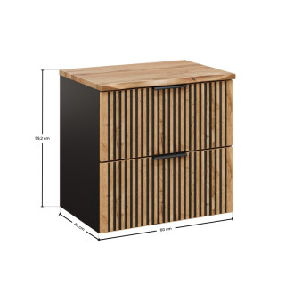 Comad SET-XIL B NAT WOTAN 60CM Kúpeľňová zostava 60 cm s doskou