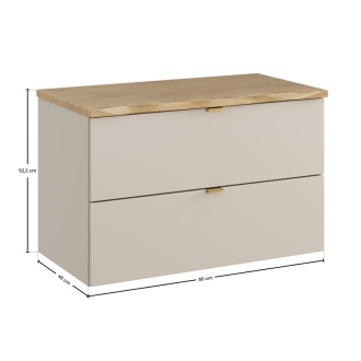 Comad SET-DC B NAT CREMONA 80CM Kúpeľňová zostava 80 cm s doskou