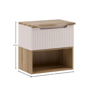 Comad SET-NOC B OAK 60CM 1S LR Kúpeľňová zostava 60 cm s doskou