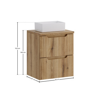 Comad SET-NOCE B OAK 50CM S UN GAJA Koupelnová sestava 50 cm