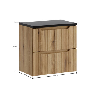 Comad SET-NOCE B BLACK S 60CM Kúpeľňová zostava 60 cm s doskou