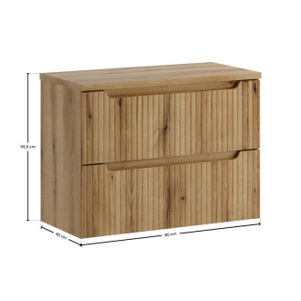 Comad SET-NOCE B OAK 80CM S Kúpeľňová zostava 80 cm s doskou