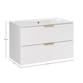 Comad SET-ASW 80CM LAVA Kúpeľňová zostava 80 cm s nábytkovým umývadlom Lava