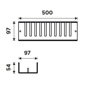 Nimco Police do kúpeľne 50 cm, do sprchy 2091-L-50-90