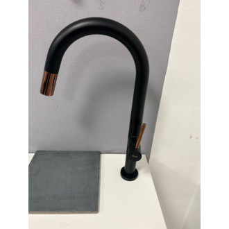 VÝPREDAJ Rea Batéria umývadlová vysoká Apollo BlackRose Gold REA-B9601