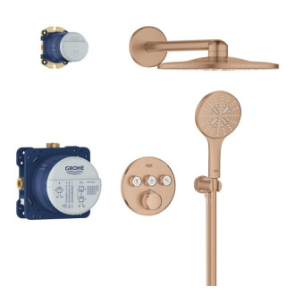 Sprchový systém Grohe Grohtherm SmartControl vrátane podomietkového telesa kartáčovaný Warm Sunset 34863DL0