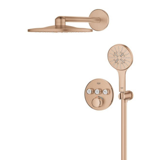 Sprchový systém Grohe Grohtherm SmartControl vrátane podomietkového telesa kartáčovaný Warm Sunset 34863DL0