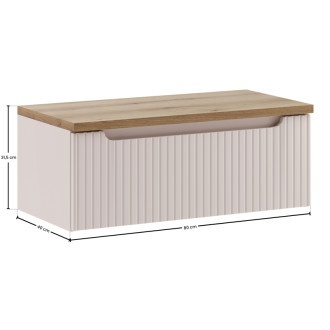 Comad SET-NOC B OAK 80CM 1S Koupelnová sestava 80 cm s deskou