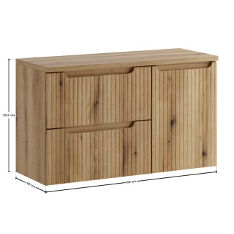 Comad SET-NOCE B OAK 100CM S LB Kúpeľňová zostava 100 cm