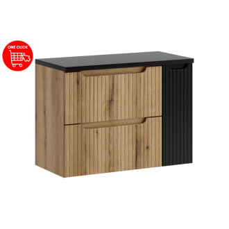 Comad SET-NOCE B BLACK 80CM S Kúpeľňová zostava 80 cm s doskou
