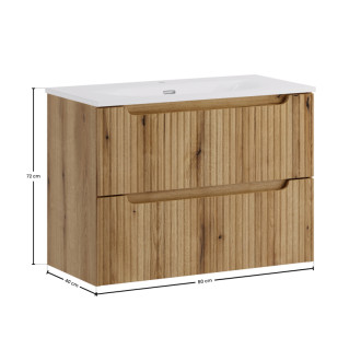 Comad SET-NOCE 80CM S SKY 3 Kúpeľňová zostava 80 cm s nábytkovým umývadlom SKY