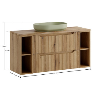 Comad SET-NOCE B NAT OAK 120CM S UN RIVER Koupelnová sestava 120 cm