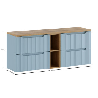 Comad SET-NOD B OAK 140CM S Koupelnová sestava 140 cm s deskou