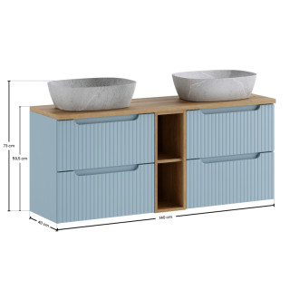 Comad SET-NOD B OAK 140CM S UN ANNA Koupelnová sestava 140 cm