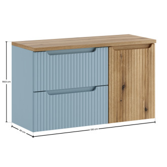Comad SET-NOD B OAK 100CM S LB Kúpeľňová zostava 100 cm