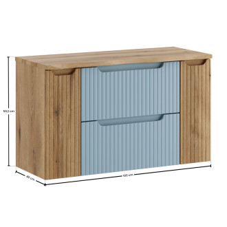 Comad SET-NOD B NAT OAK 100CM S Kúpeľňová zostava 100 cm s doskou