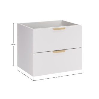 Comad ASTER WHITE 82-60-46-2S Skříňka pod umyvadlo 60 cm 2 zásuvky