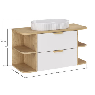Comad SET-ASW B CREMONA 100CM LRSM UN BEYOND Koupelnová sestava 100 cm