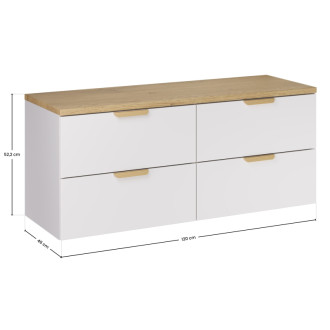 Comad SET-ASW B CREMONA 120CM Kúpeľňová zostava 120 cm s doskou