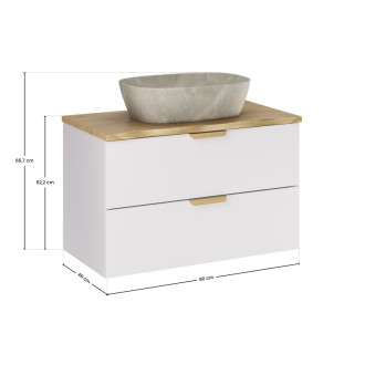 Comad SET-ASW B NAT CREMONA 80CM UN ANNA Kúpeľňová zostava 80 cm