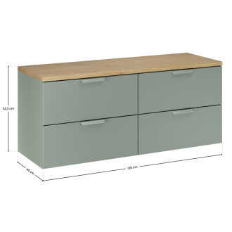 Comad SET-ASG B CREMONA 120CM Kúpeľňová zostava 120 cm s doskou