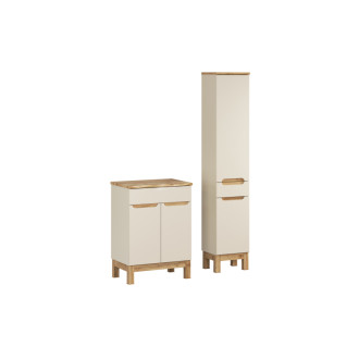 Comad SET-BAC B NAT WOTAN 60CM HC Kúpeľňová zostava 60 cm s doskou a vysokou skrinkou