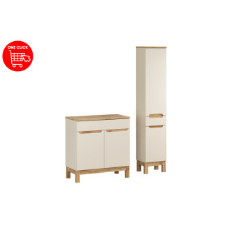 Comad SET-BAC B WOTAN 80CM HC Kúpeľňová zostava 80 cm s doskou a vysokou skrinkou