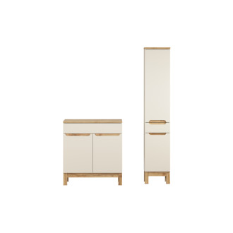 Comad SET-BAC B WOTAN 80CM HC Kúpeľňová zostava 80 cm s doskou a vysokou skrinkou