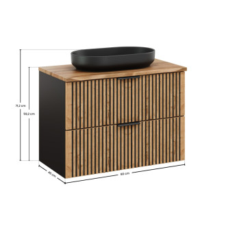 Comad SET-XIL B NAT WOTAN 80CM UN RIVER Kúpeľňová zostava 80 cm
