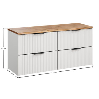 Comad SET-ADW B NAT WOTAN 120CM Kúpeľňová zostava 120 cm s doskou