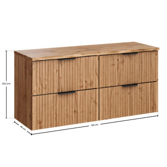 Comad SET-ADO B NAT WOTAN 120CM Kúpeľňová zostava 120 cm s doskou