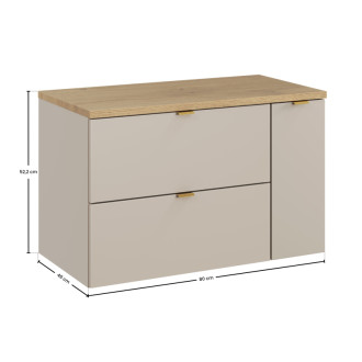 Comad SET-DC B CREMONA 80CM LC Kúpeľňová zostava 80 cm s doskou a cargo skrinkou