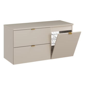 Comad SET-DC B 100CM LB Kúpeľňová zostava 100 cm s doskou a skrinkou s košom na bielizeň