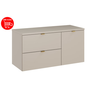 Comad SET-DC B 100CM LB Kúpeľňová zostava 100 cm s doskou a skrinkou s košom na bielizeň