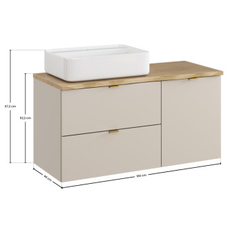 Comad SET-DC B NAT CREMONA 100CM UN MAGIC LB Kúpeľňová zostava 100 cm