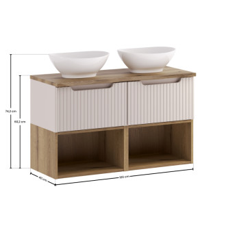 Comad SET-NOC B OAK 100CM 1S UN LOLA LR Kúpeľňová zostava 100 cm