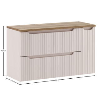 Comad SET-NOC B OAK 100CM S LC Kúpeľňová zostava 100 cm s doskou