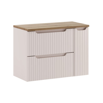 Comad SET-NOC B OAK 80CM S LC Kúpeľňová zostava 80 cm s doskou a cargo skrinkou