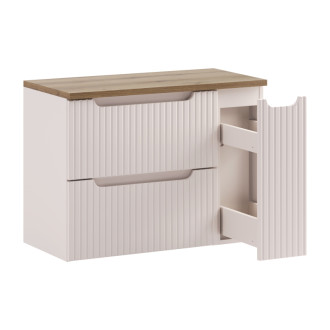 Comad SET-NOC B OAK 80CM S LC Kúpeľňová zostava 80 cm s doskou a cargo skrinkou