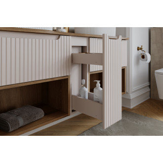 Comad SET-NOC B OAK 80CM LC Kúpeľňová zostava 80 cm s doskou a cargo skrinkou