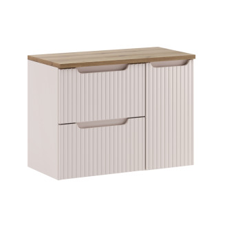 Comad SET-NOC B OAK 80CM LC Kúpeľňová zostava 80 cm s doskou a cargo skrinkou