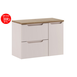 Comad SET-NOC B OAK 80CM LC Kúpeľňová zostava 80 cm s doskou a cargo skrinkou